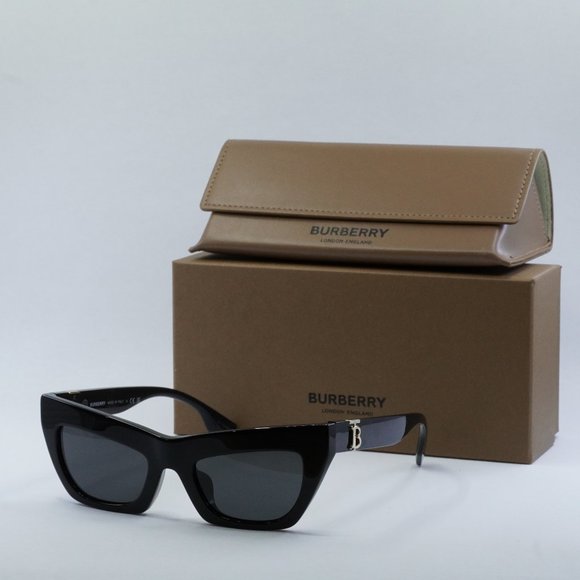 FINAL PRICE NEW BURBERRY BE4405F 300187 BLACK DARK GREY SUNGLASSES - Picture 1 of 8